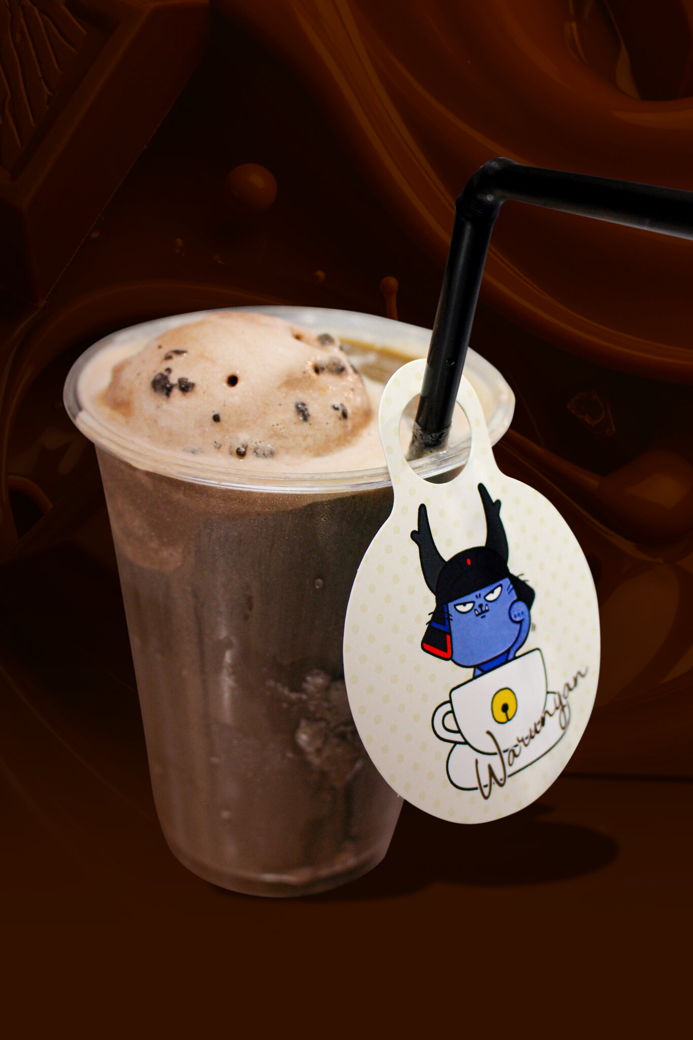 コーヒーフロート　わるにゃんこ将軍